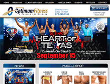 Tablet Screenshot of optimumfitness.com